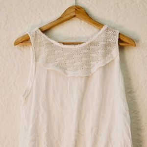 TENNIS Sleeveless Blouse - Open Back, Knit Detail